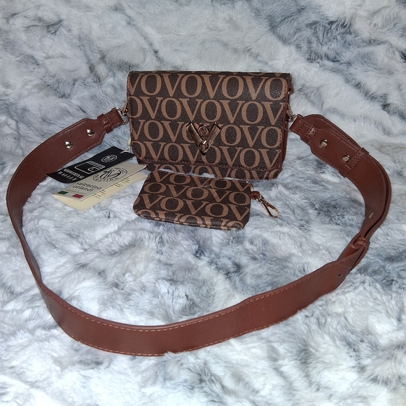 Valentino Orlandi Brown Crossbody Bag And Wallet - Picture 3 of 8